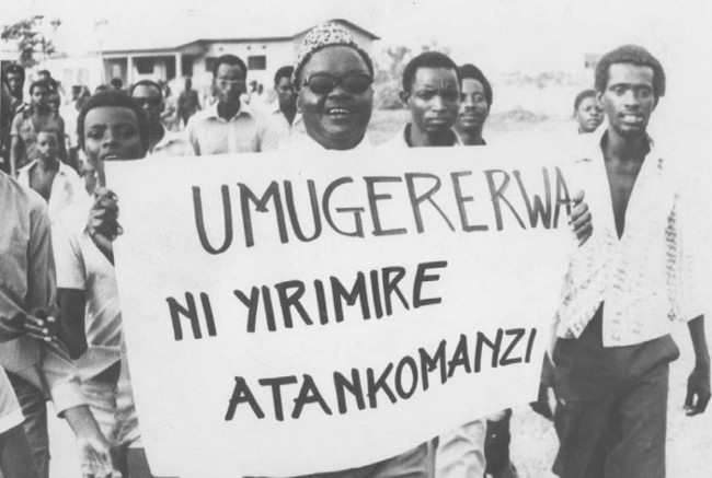Manifestation publique au lendemain de l’annonce de l’abolition de l’institution d’Ubugererwa