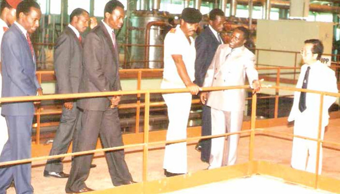 Inauguration de la Sosumo par la Major Pierre Buyoya, une initiative du régime Micombero réalisée par la deuxième République du Colonel Jean-Baptiste Bagaza ©Iwacu  