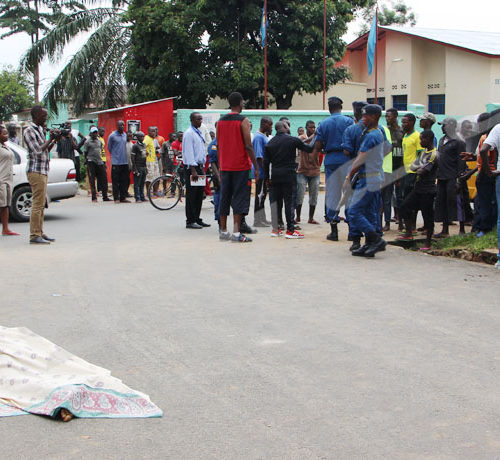 Mardi, 5 février 2019 - Un conducteur de taxi-vélo a été tué par un policier en début d'après-midi. C'était tout près de la zone Rohero sur l'avenue Muyinga ©Onesphore Nibigira/Iwacu