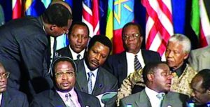 Stakeholders signed the Arusha Peace and Reconciliation Agreement on 28 August 2000 in Arusha, Tanzania.