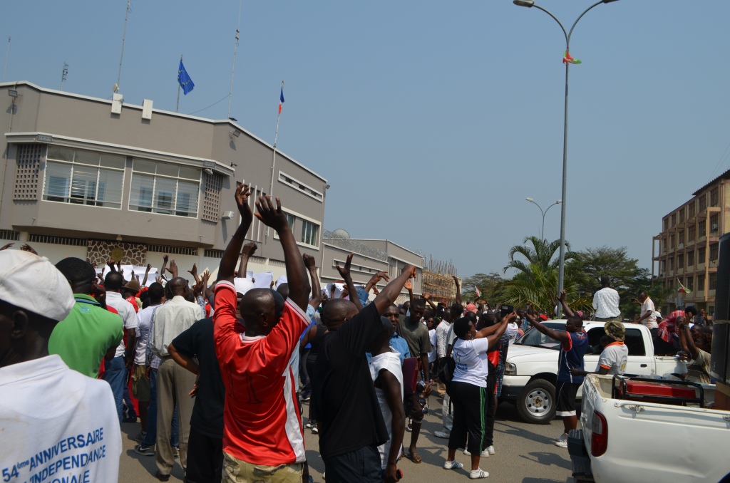 Demonstrations outside France Embassy after the UNSC vote for the 2303 resolution 