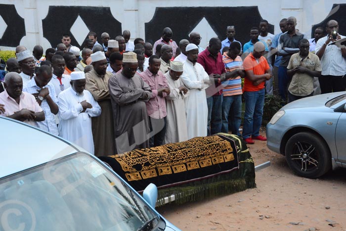 The funeral prayer led by Sadiki KAJANDI, the Burundi Muslim Community Representative
