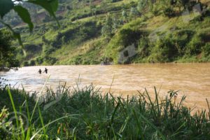 The Akanyaru river separating Burundi and Rwanda