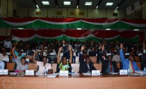 Burundi MPs voting for the withdrawal from ICC