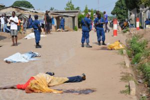 People killed in an attack in Cibitoke western Bujumbura neighborhood on 4 October 2015 