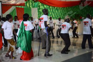 CNDD-FDD ex-combatants dancing during the launching of the week dedicated to ex-combatants 