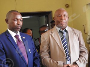 Pascal Barandagiye, Burundi Home Affairs’ minister, at the hearing with Abel Mbilinyi UNHCR representative.