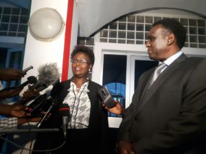 Alice Nzomukunda at Bujumbura International Airport.