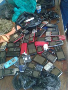 Some of the illegal objects seized in Mpimba prison on 17 February