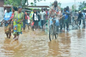 Flood hits northern areas of Bujumbura, the capital. 