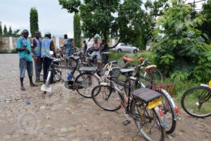 The bicycle taxi parking at the market commonly called COTEBU