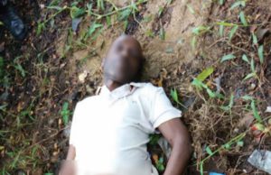 The body of Colonel Charles Ndihokubwayo lying inside St. Joseph Parish in Ngagara 