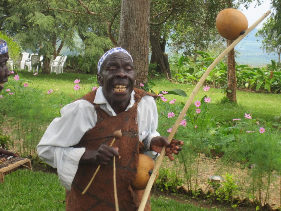 Mathias Mujuriro with his “Umuduri” (a traditional musical instrument)