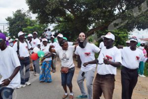 Youths affiliated to the ruling CNDD-FDD singing 