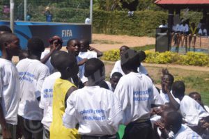 Street children celebrating African child day