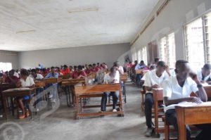 Some pupils sitting for the national test