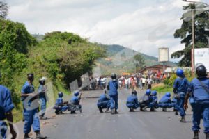 Demonstrations in Bujumbura against another candidacy of Pierre Nkurunziza for the 2015 elections