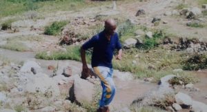 Joseph Nindorera hiking in Kabezi, 15 km from Bujumbura (January 1993)