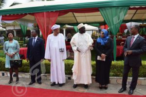 Some guests waiting for the opening of the conference: From left to right: Adv. Marivate Rendani Patience (South Africa), Dr. Paulo Tjipilica (Angola), Dr.A.Abuzaid A. Muhamed (Sudan), Abdoulaye Affadime (Tchad), Fozia Amin, President of the African Ombudsmen and Mediators Association(AOMA) (Ethiopia), and Edouard Nduwimana (host).