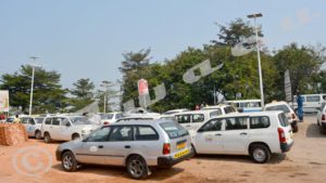 Seized taxis parked at Top One gas station, in northern Bujumbura 