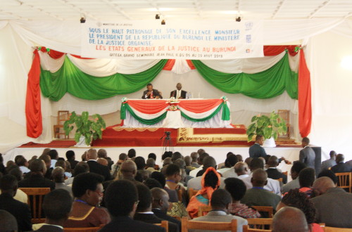 Participants in the general assembly of justice held in Gitega in August 2013 had had decided to improve the image of justice in Burundi