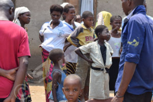 Buhinyuza residents at the house of Jeanine Ntakarutimana