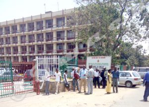 Some teachers waiting to be received at the Ministry of Education 