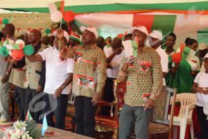 Leaders of ruling CNDD-FDD celebrating the day dedicated to combatants on 18 November, in Cibitoke 