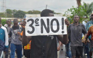 Participants in the anti-President Nkurunziza’s reelection in 2015 in Bujumbura 