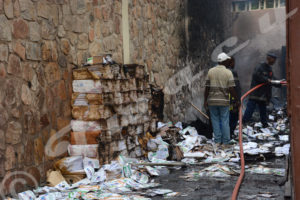 The burnt compound of the Ministry of Environment