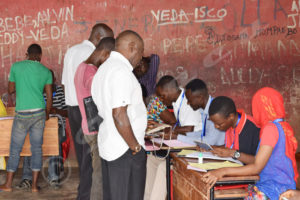 Citizens register for the upcoming constitutional referendum and 2020 elections.
