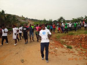 Youth from different associations planting trees on Sororezo hill