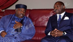 Gabonese President Ali Bongo was welcomed by his Burundi counterpart
