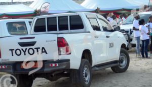 A state vehicle during the referendum campaign in Bugendana commune of Gitega province.