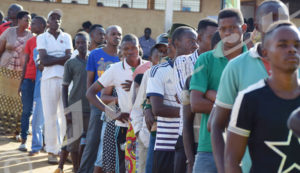 People are waiting to vote