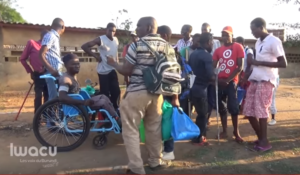 Students living with disabilities in front of CNRSP center at Jabe