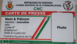 A sample of the national press card