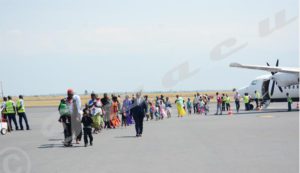 Burundian returnees from Kenya at Bujumbura International Airport 