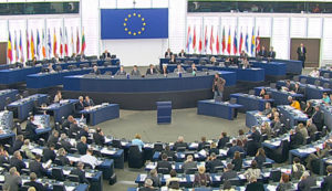The European Parliament during a debate on the Burundian situation