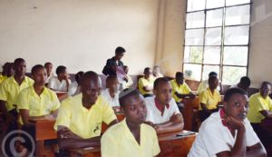 Graduates at “Lycée Notre Dame de Rohero” sitting for the examination