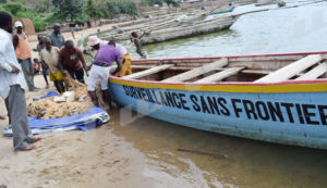 Seized mosquito nets and canoes are burnt 