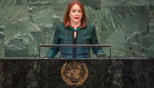 María Fernanda Espinosa Garcés, President of the seventy-third session of the General Assembly, delivers her remarks at the opening of the general debate of the seventy-third session of the General Assembly. UN Photo/Cia Pak 