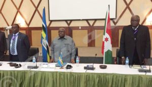 William Mkapa proceeds to the launch of the 5th round of Burundi talks