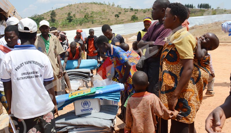 Returnees receive a return package when they come back to the country from UNHCR and the government 