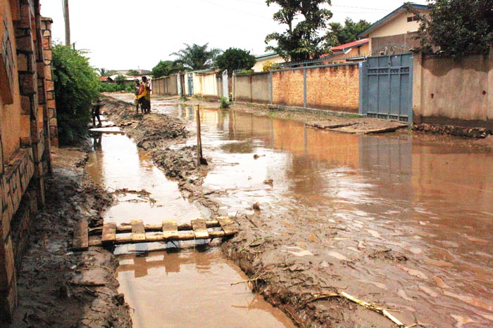 La rue la plus inondée à Ngagara, Quartier 8