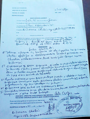 Signification de jugement du procès de Jean Bosco Cishahayo alias Kabanda  ©Iwacu
