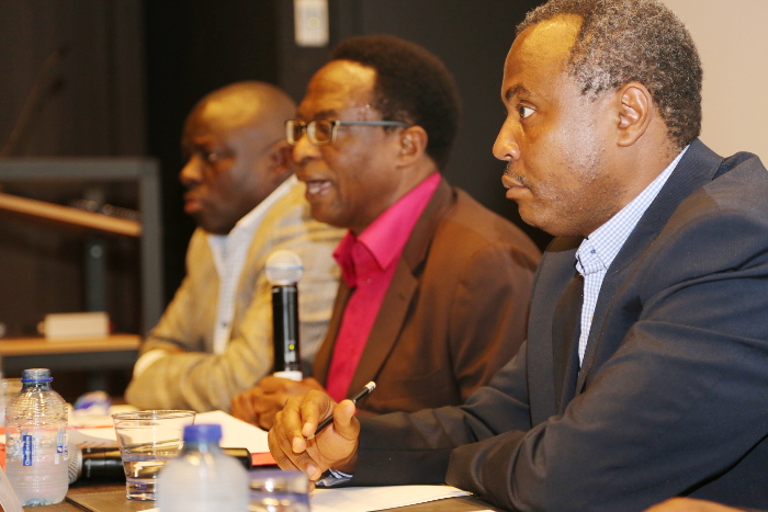 Lénoard Nyangoma et Alexis Sinduhije, lors de la conférence de Bruxelles ©Iwacu