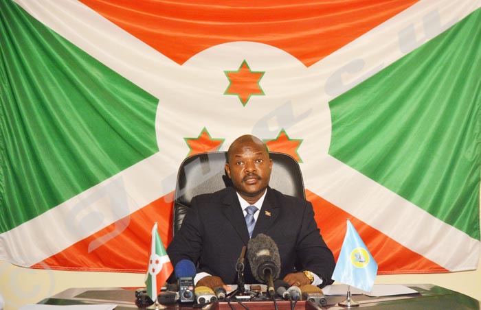 Mardi, 26 août 2014 - Selon Pierre Nkurunziza, président de la République du Burundi, les élections de 2015 se dérouleront très bien. Il l'a indiqué lors de son discours à la Nation en mémoire des 4 ans qu'il vient de passer au 2ème mandat  ©E.N/Iwacu