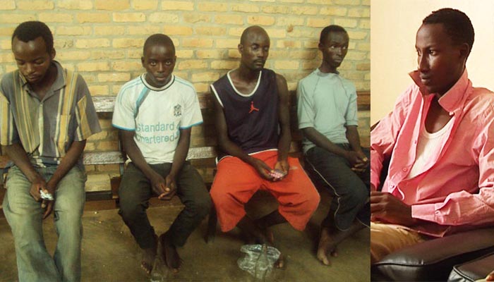 Les cinq  jeunes burundais, arrêtés près de la rivière Rusizi  ©Iwacu