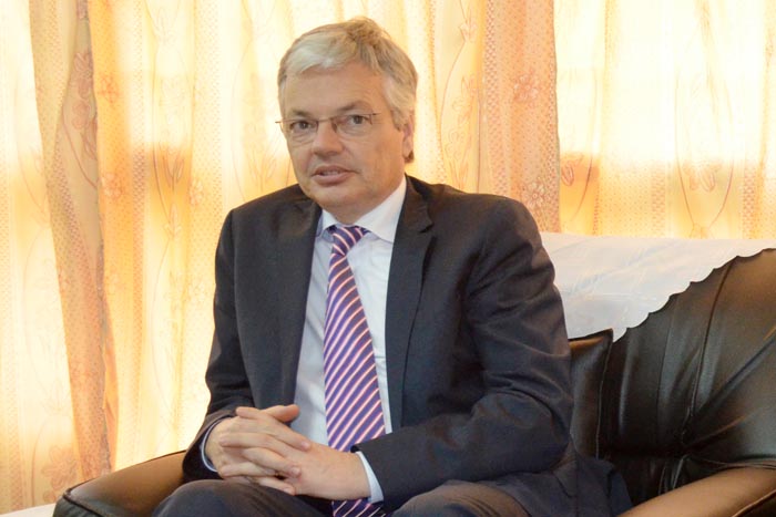 Le vice-premier ministre et ministre des Affaires Etrangères belge, M. Didier Reynders